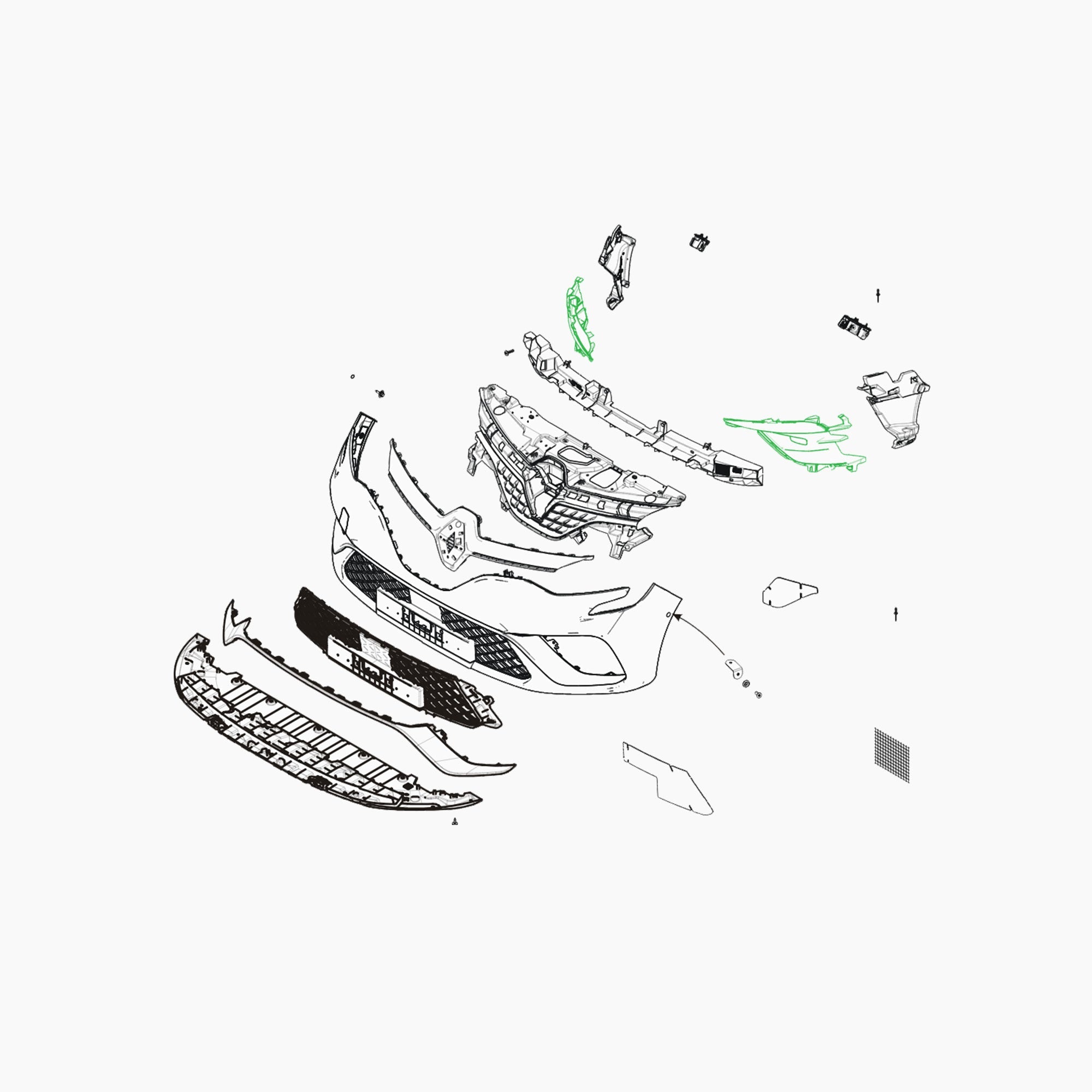 261529182R - COLLECTION ENJOLIVEURS BOUCLIER-Spare Parts-Clio Cup Middle East-gpx-store