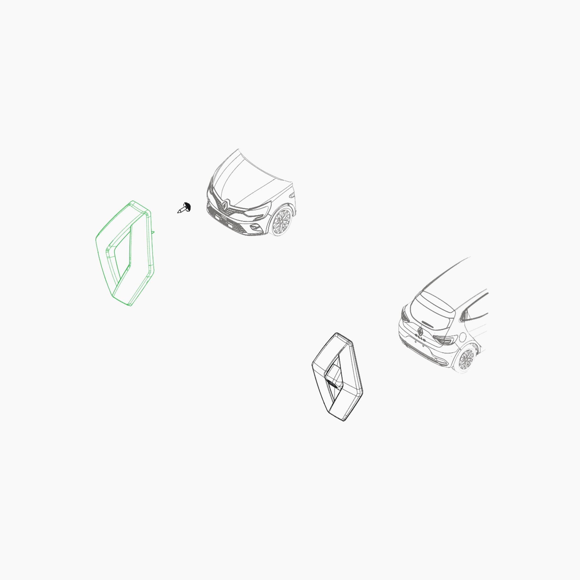 628900961R - MONOGRAMME AV-Spare Parts-Clio Cup Middle East-gpx-store