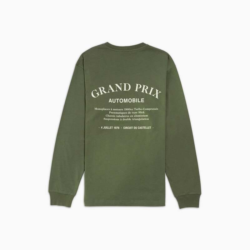 8JS | Grand Prix Long Sleeve T-Shirt - Dusty Olive-T-Shirt-8JS-gpx-store