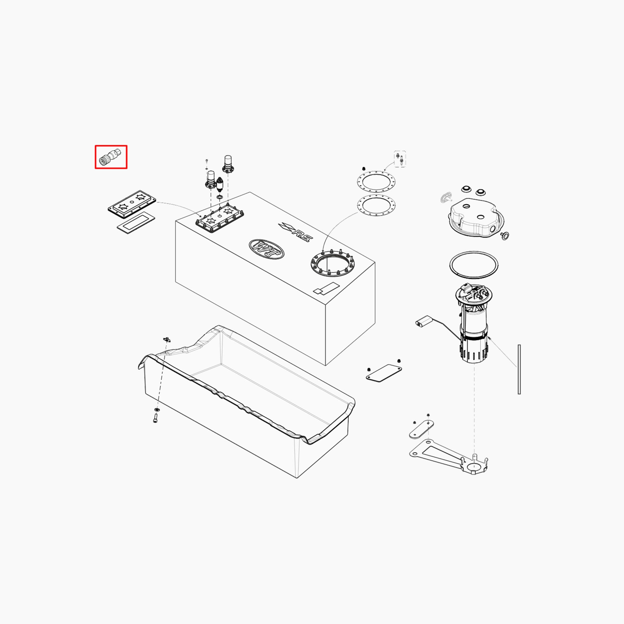 98CUP00162 - KIT RACCORDS REMPLISSAGE FT3-Spare Parts-Clio Cup Middle East-gpx-store