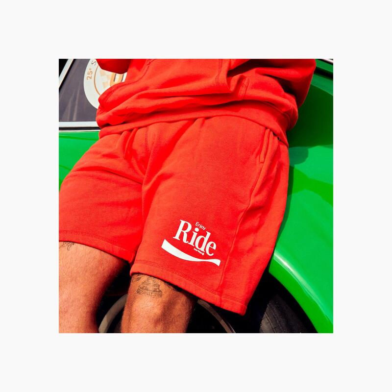 Anyways | Enjoy Red Sweat Shorts-Shorts-Anyways-gpx-store