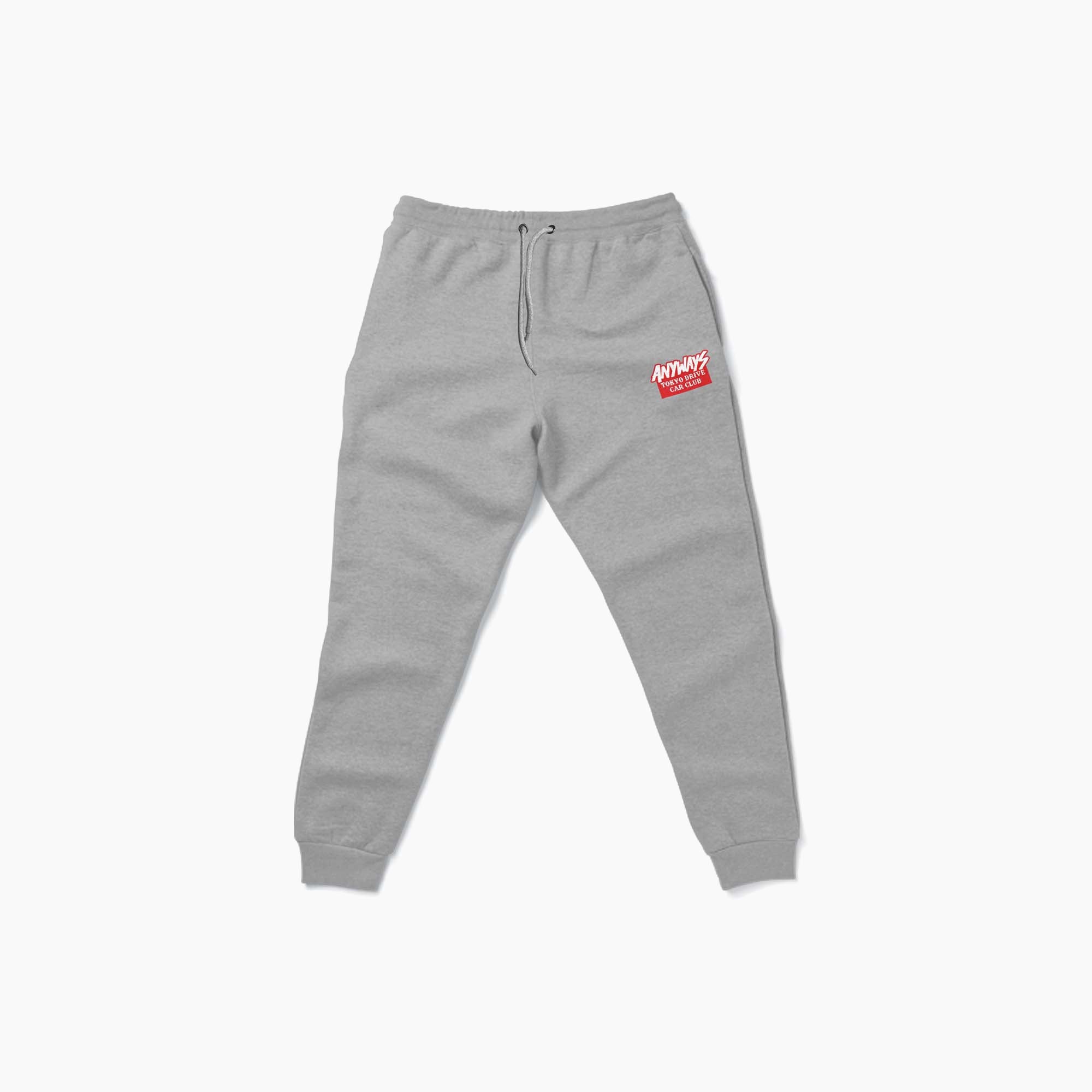 Anyways x Tokyo Drive Car Club | Gray Sweatpants-Pants-Anyways-gpx-store