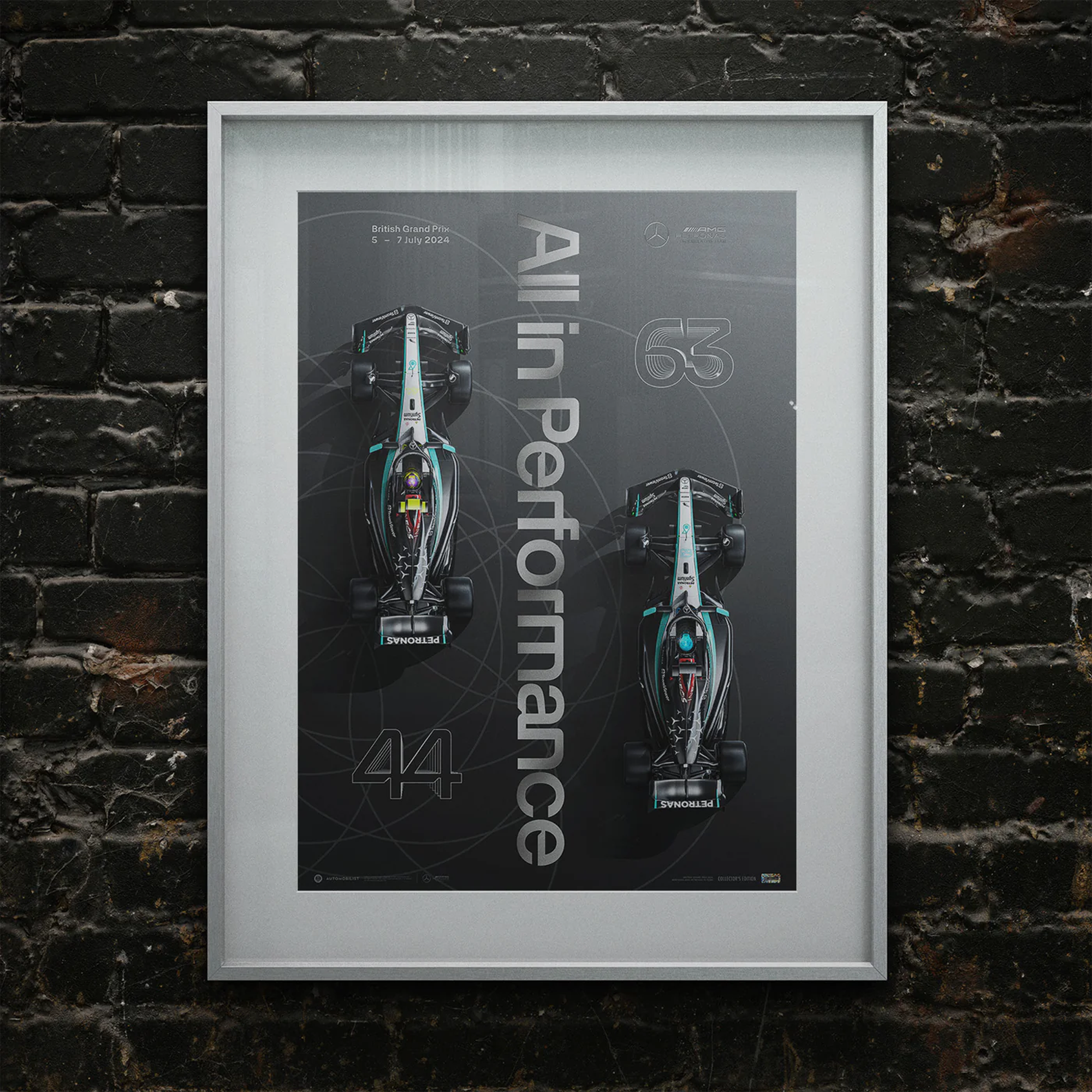 Automobilist | 2024 British Grand Prix - Collector’s Edition Mercedes Poster-Poster-Automobilist-gpx-store