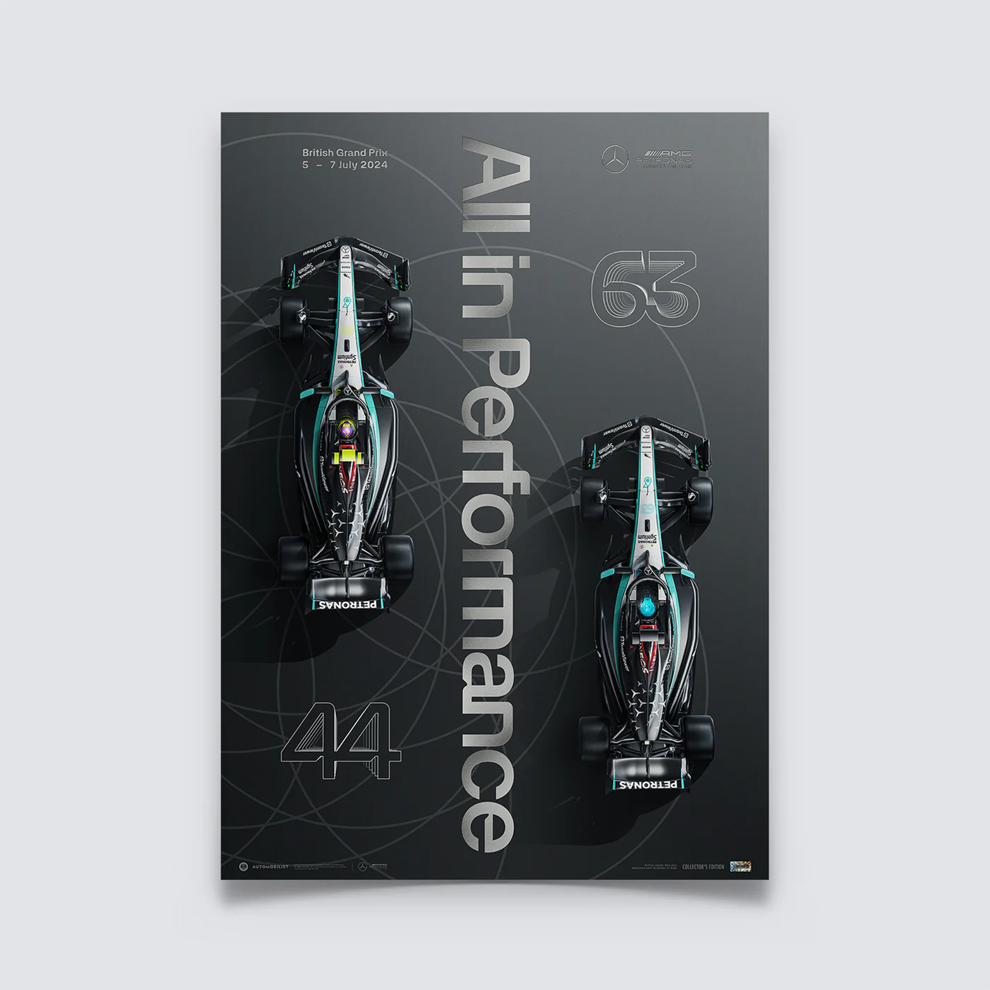 Automobilist | 2024 British Grand Prix - Collector’s Edition Mercedes Poster-Poster-Automobilist-gpx-store