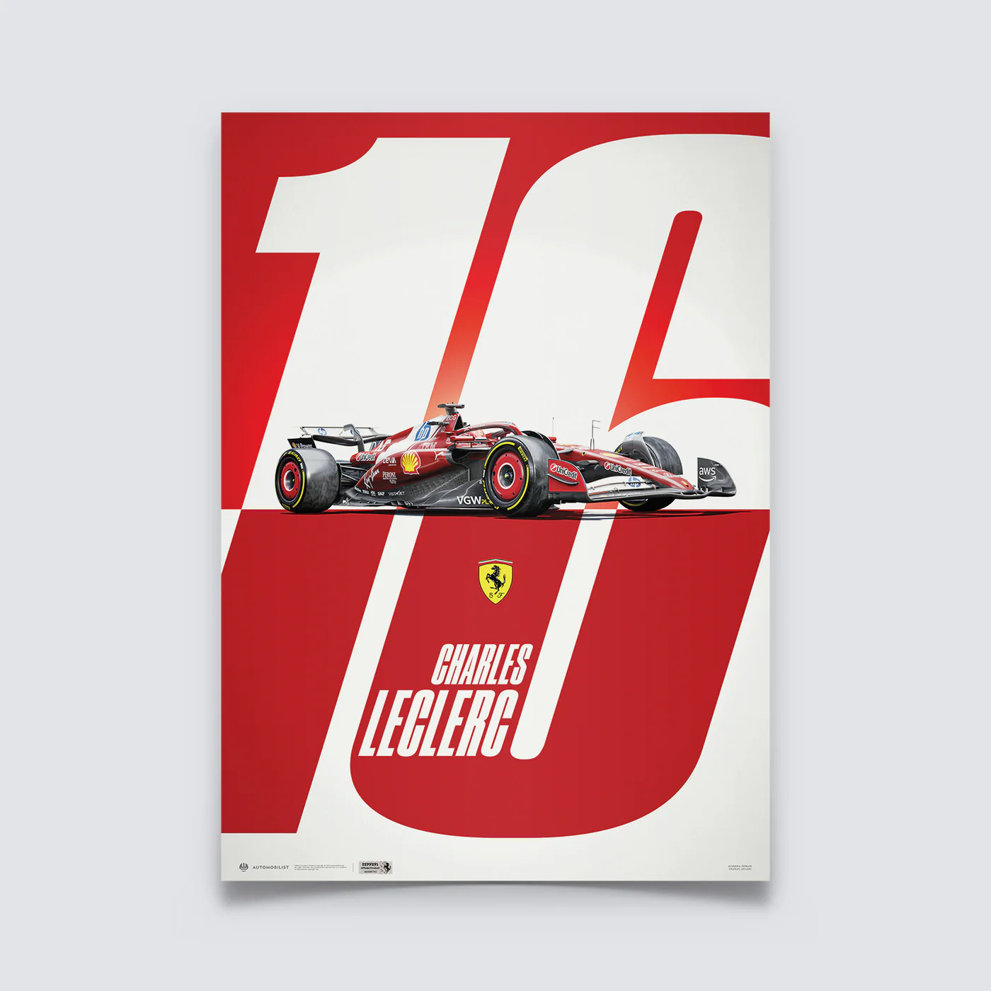 Automobilist | Charles Leclerc - Ferrari SF-25 - Homage to Monaco-Poster-Automobilist-gpx-store