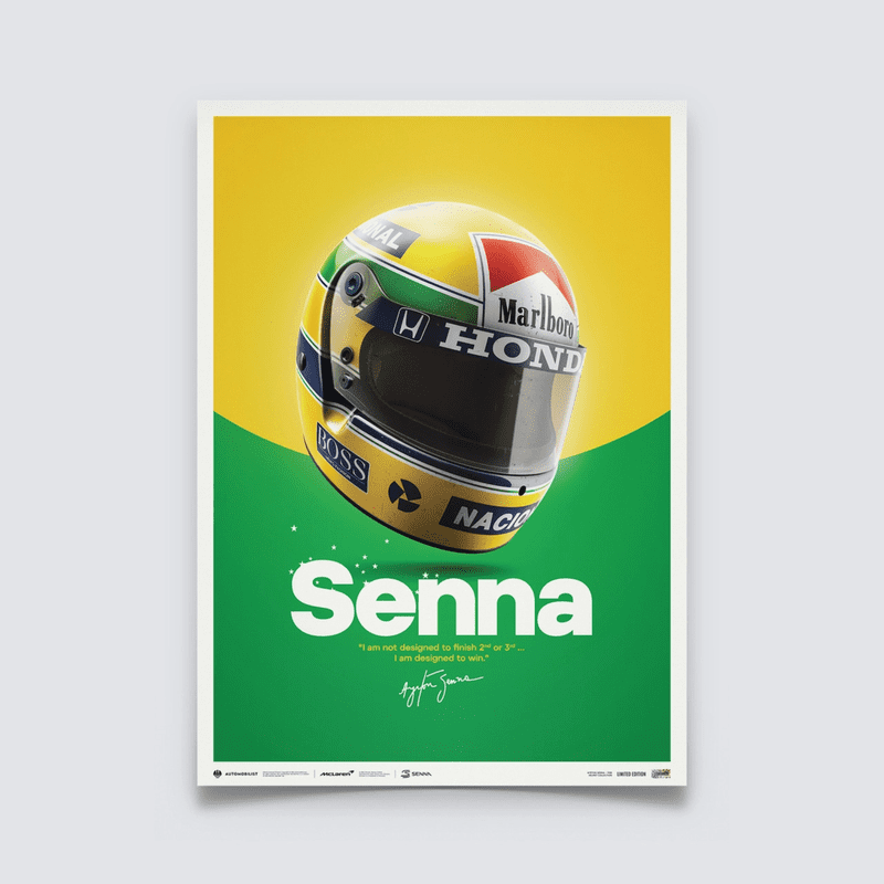 Automobilist | McLaren MP4/4 - Ayrton Senna - Helmet - San Marino GP - 1988 | Limited Edition-Poster-Automobilist-gpx-store