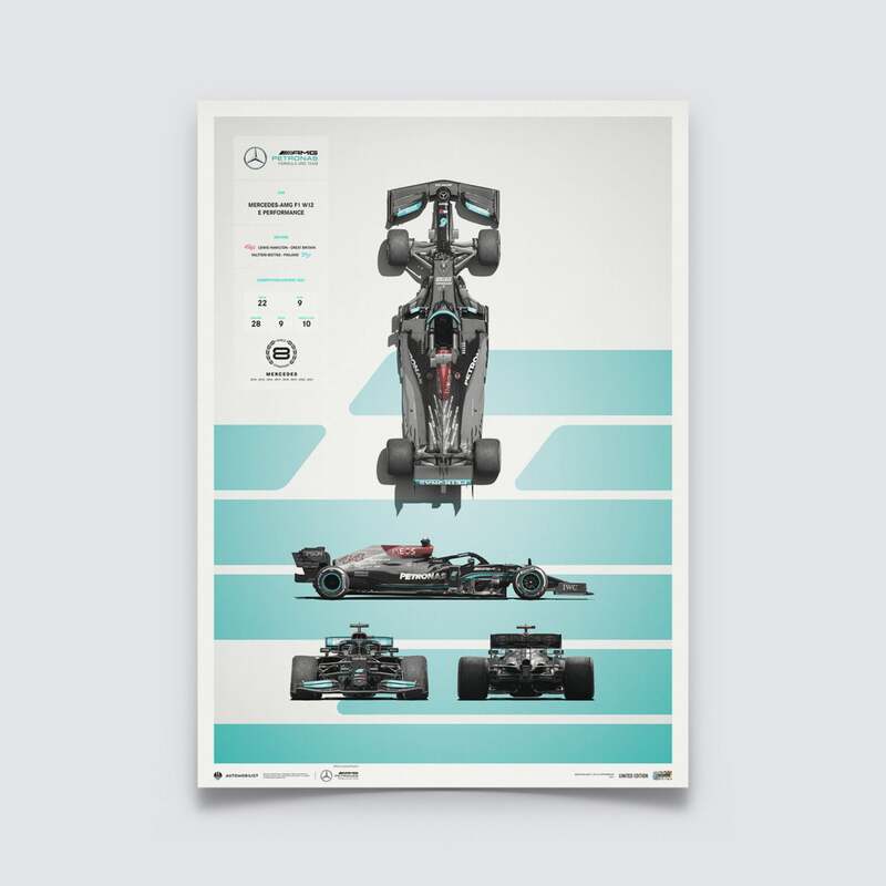 Automobilist | Mercedes-AMG Petronas F1 Team - F1 W12 E Performance - Blueprint - 2021 | Limited Edition-Poster-Automobilist-gpx-store