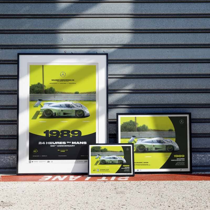 Automobilist | Sauber Mercedes C9 - 24h Le Mans - 100th Anniversary - 1989 | Limited Edition-Poster-Automobilist-gpx-store