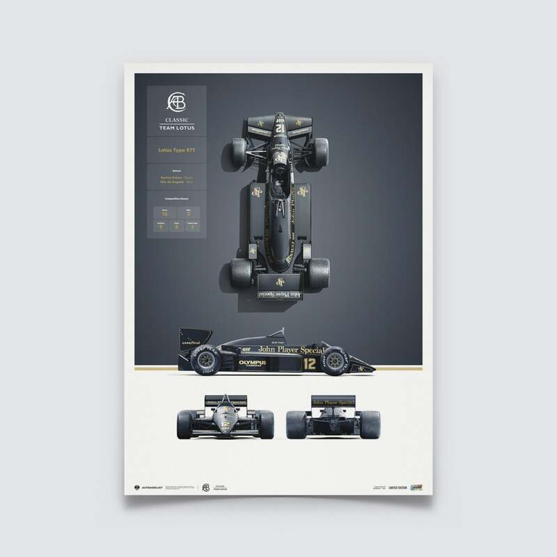 Automobilist | Team Lotus - Type 97T - Blueprint - 1985 | Limited Edition-Poster-Automobilist-gpx-store
