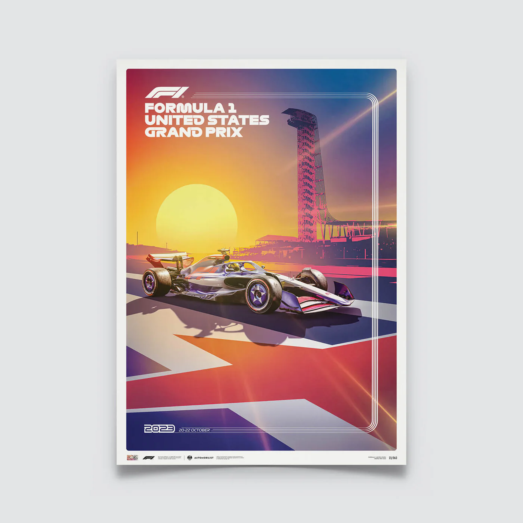 Automobilist | United States Grand Prix 2023 Formula 1 Poster-Poster-Automobilist-gpx-store