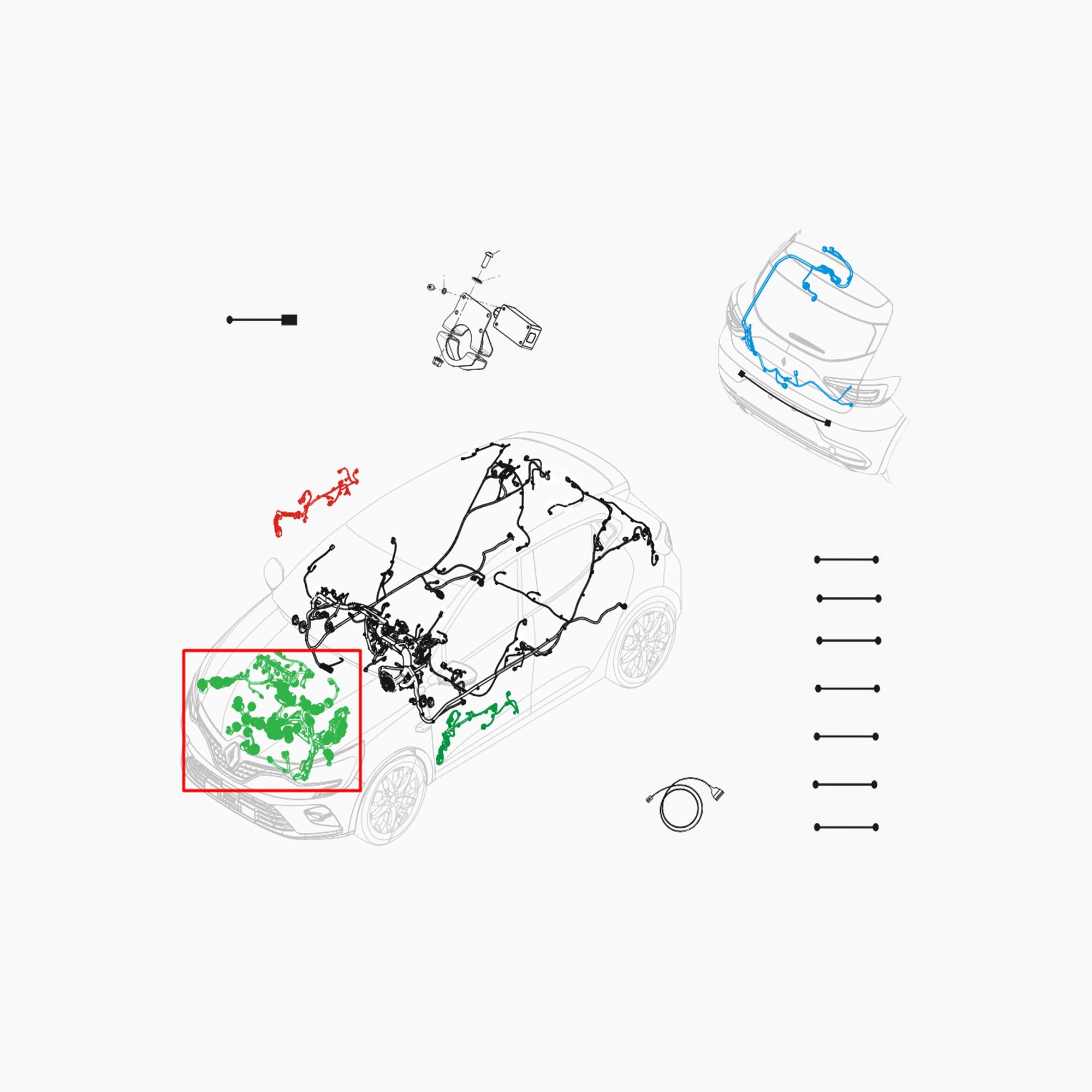 BJA0000057 - CABLAGE MOTEUR MODIFIE-Spare Parts-Clio Cup Middle East-gpx-store
