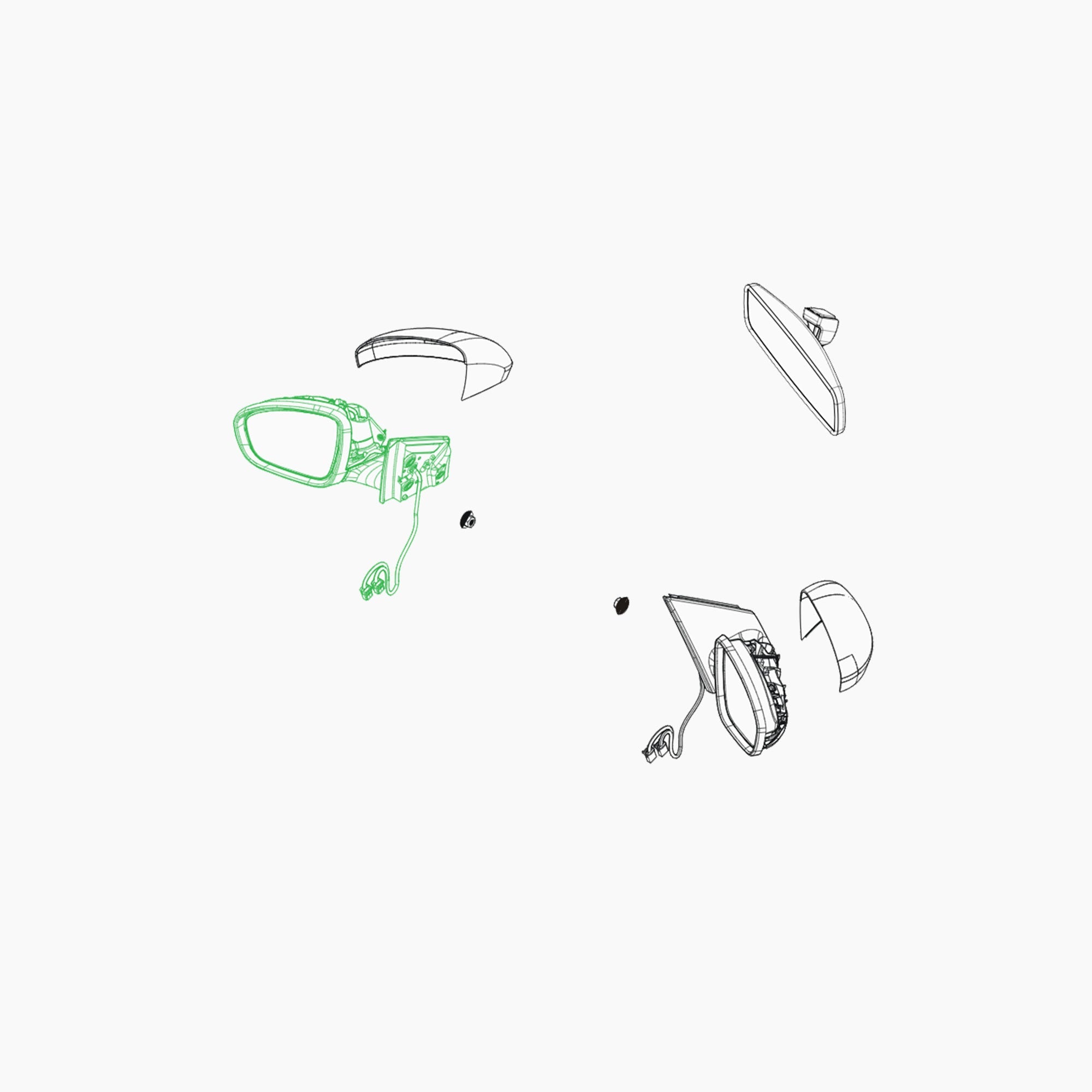 BJA0000069 - RETROVISEUR GAUCHE-Spare Parts-Clio Cup Middle East-gpx-store