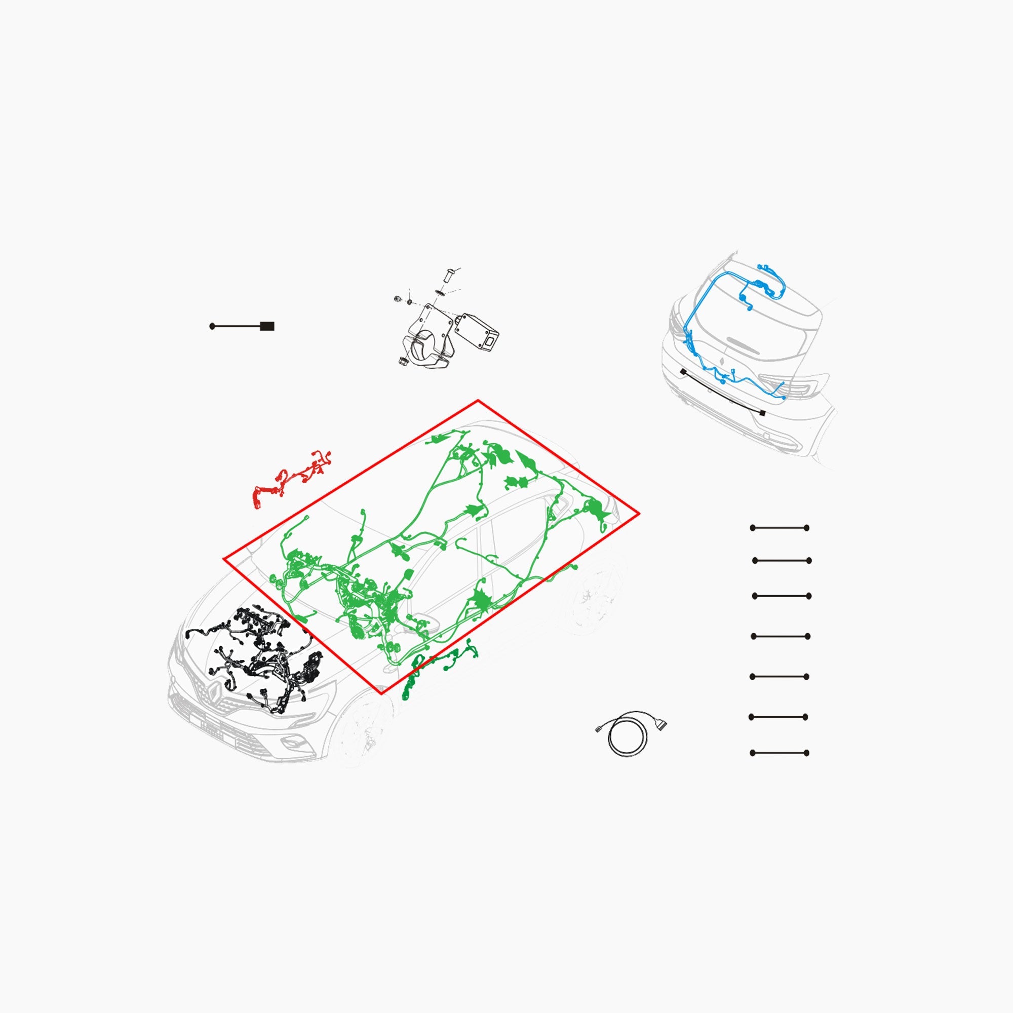 BJA0000128 - CABLAGE HABITACLE MODIFIE-Spare Parts-Clio Cup Middle East-gpx-store