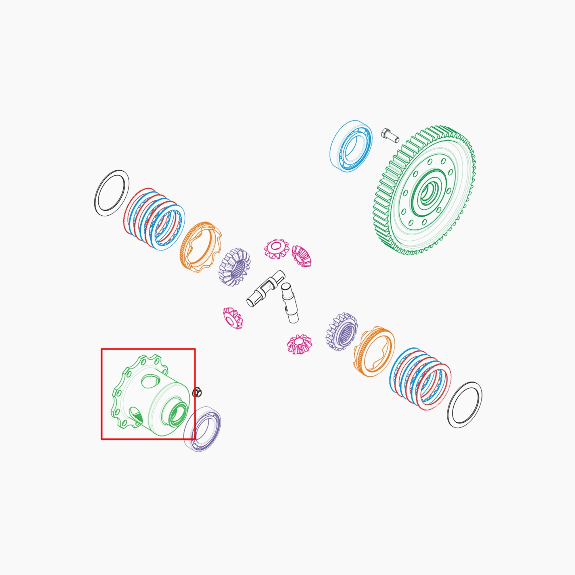 BJA0000178 - BOITIER DIFFERENTIEL EQUIPE-Spare Parts-Clio Cup Middle East-gpx-store