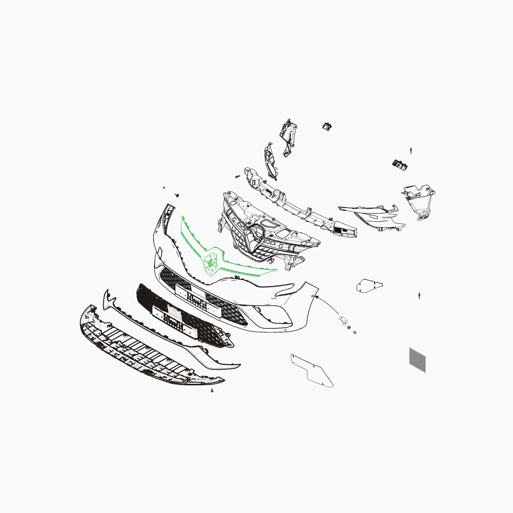 BJA0000493 - ENJOLIVEUR SUP.BOUCLIER-Spare Parts-Clio Cup Middle East-gpx-store