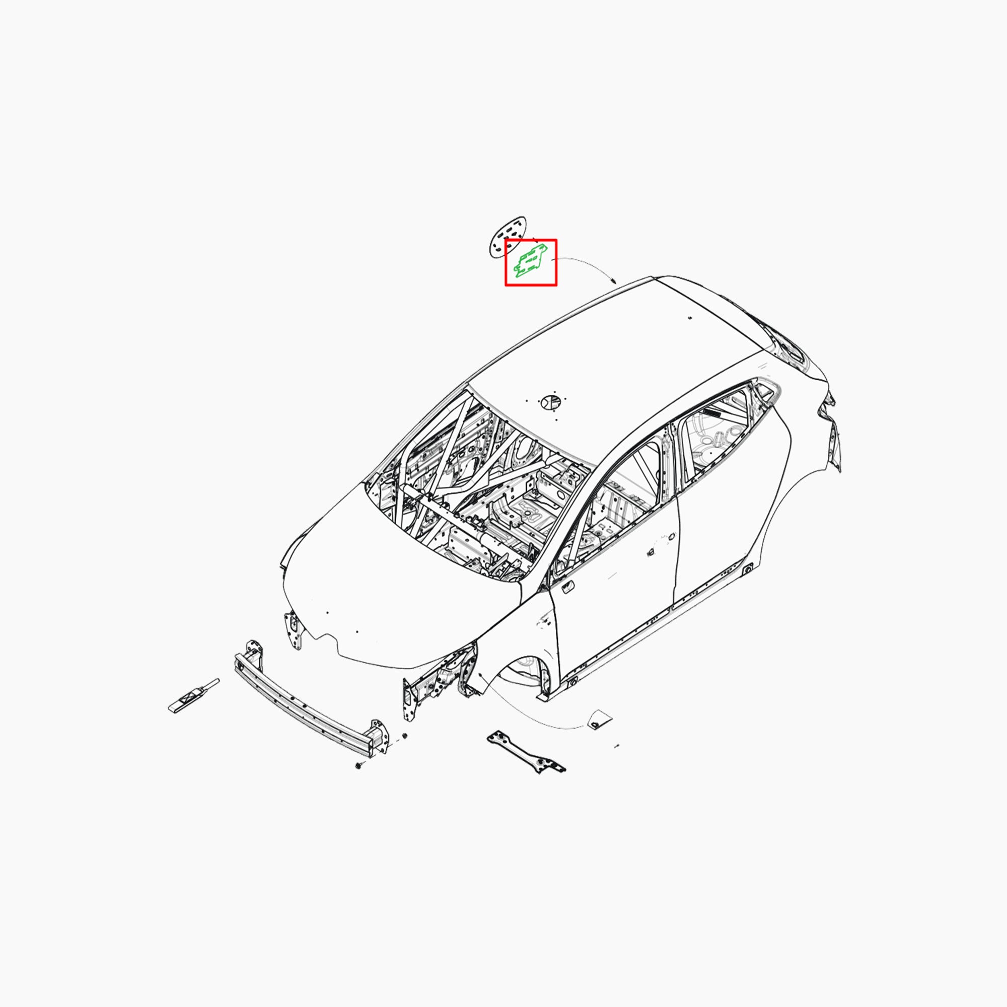 OCIK642794 - SUPPORT PORTILLON TRAPPE CARBURA-Spare Parts-Clio Cup Middle East-gpx-store