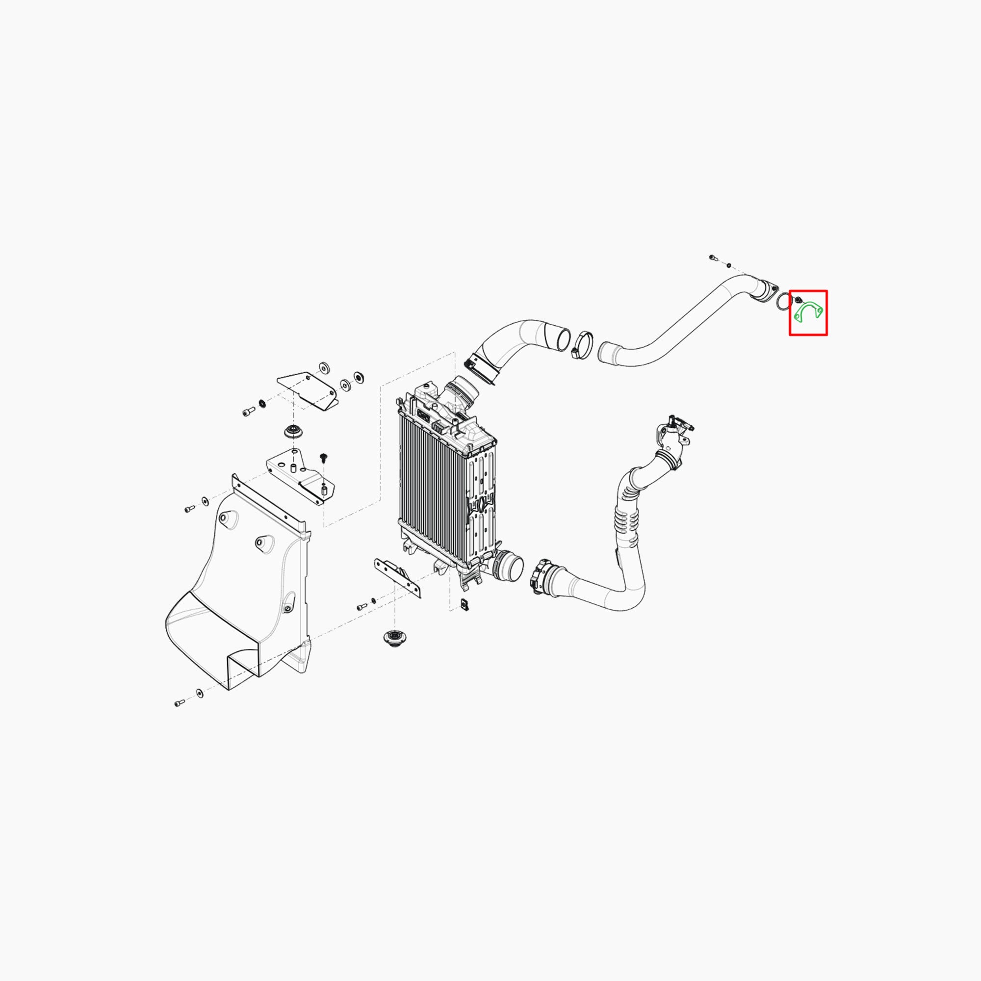 OCIM098PV9 - BRIDE CONDUIT SORTIE TURBO-Spare Parts-Clio Cup Middle East-gpx-store
