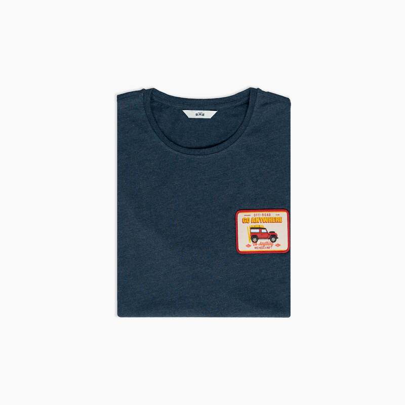 8JS | Go Anywhere Patch Navy T-Shirt-T-Shirt-8JS-gpx-store