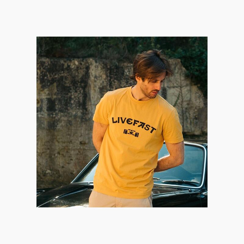 8JS | Vintage Trophy Yellow Washed T-Shirt-T-Shirt-8JS-gpx-store