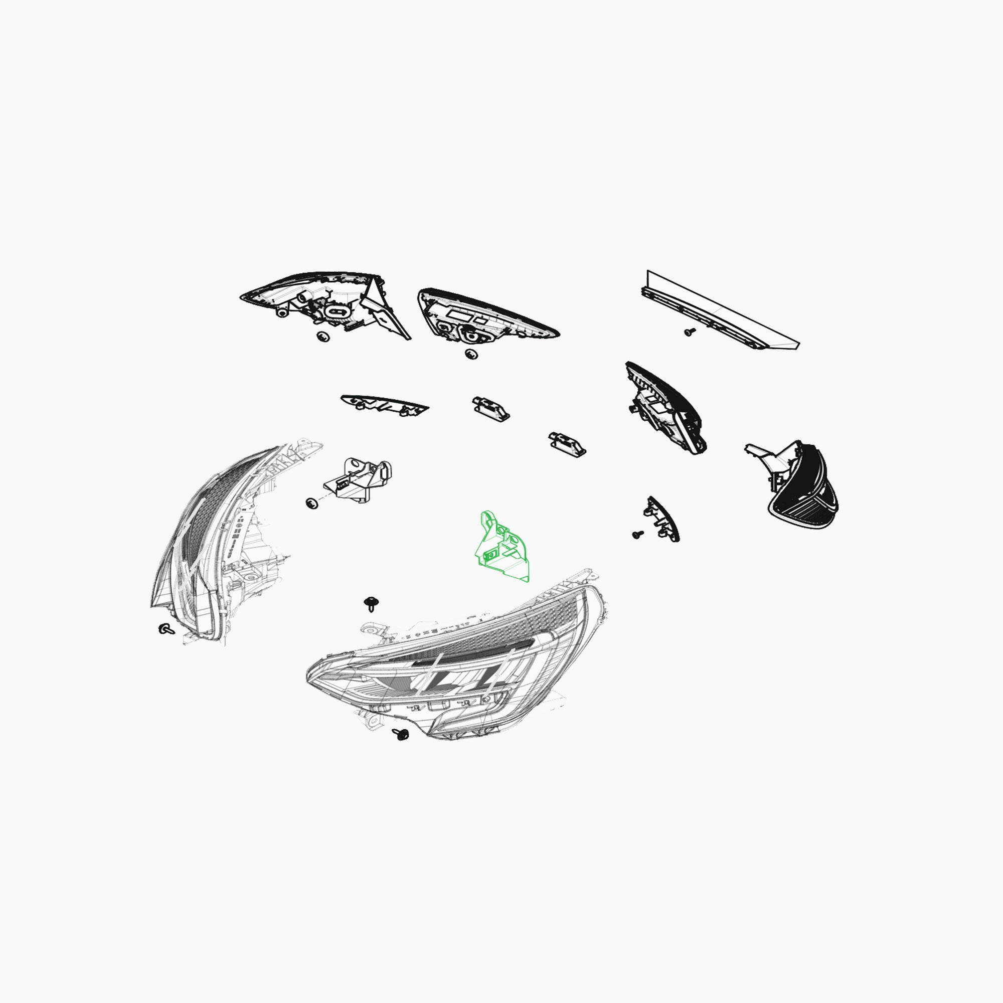 625274627R - SUPPORT PROJECTEUR GAUCHE-Spare Parts-Clio Cup Middle East-gpx-store