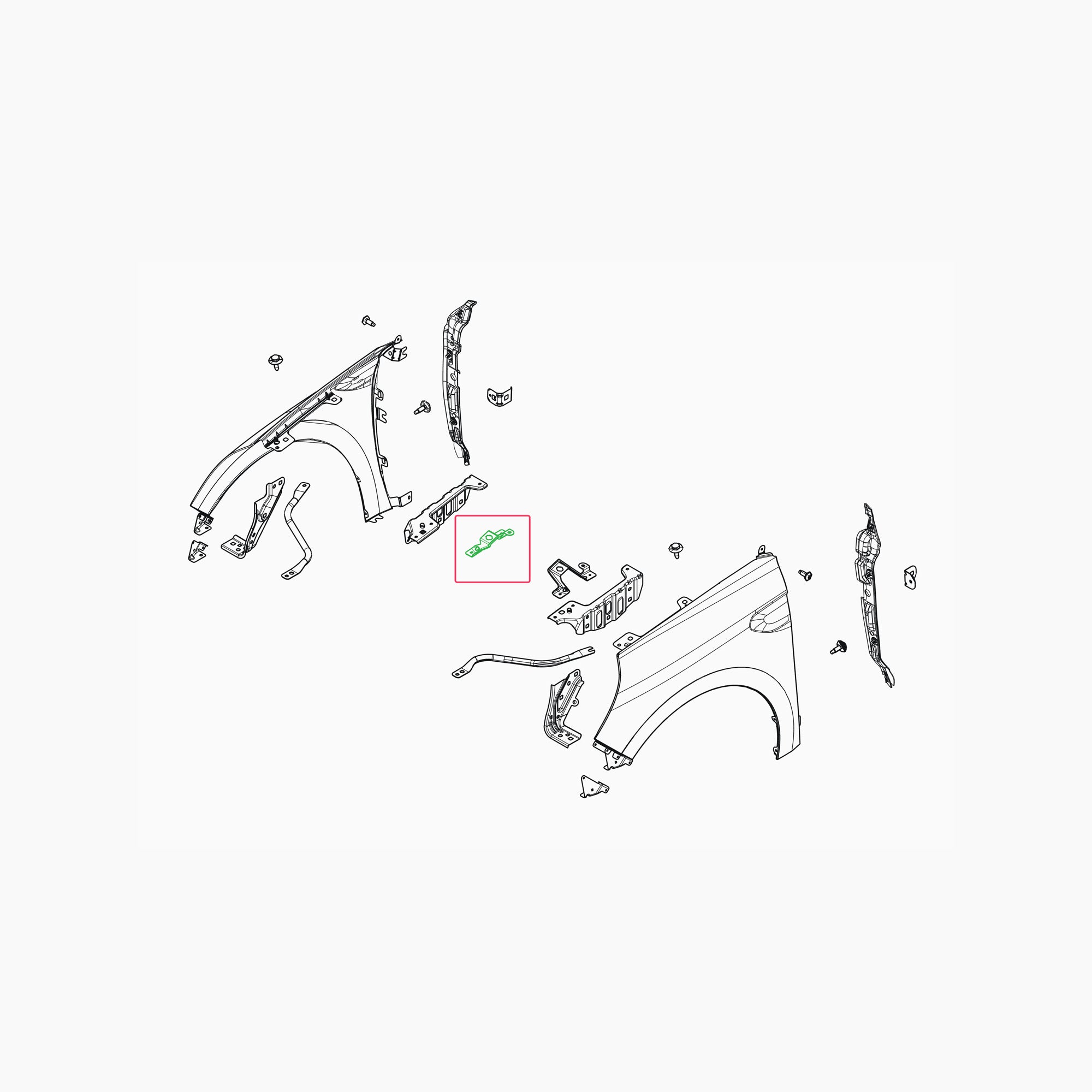 631428418R / 631425013R - SUPPORT FIX. AILE AVD-Spare Parts-Clio Cup Middle East-gpx-store