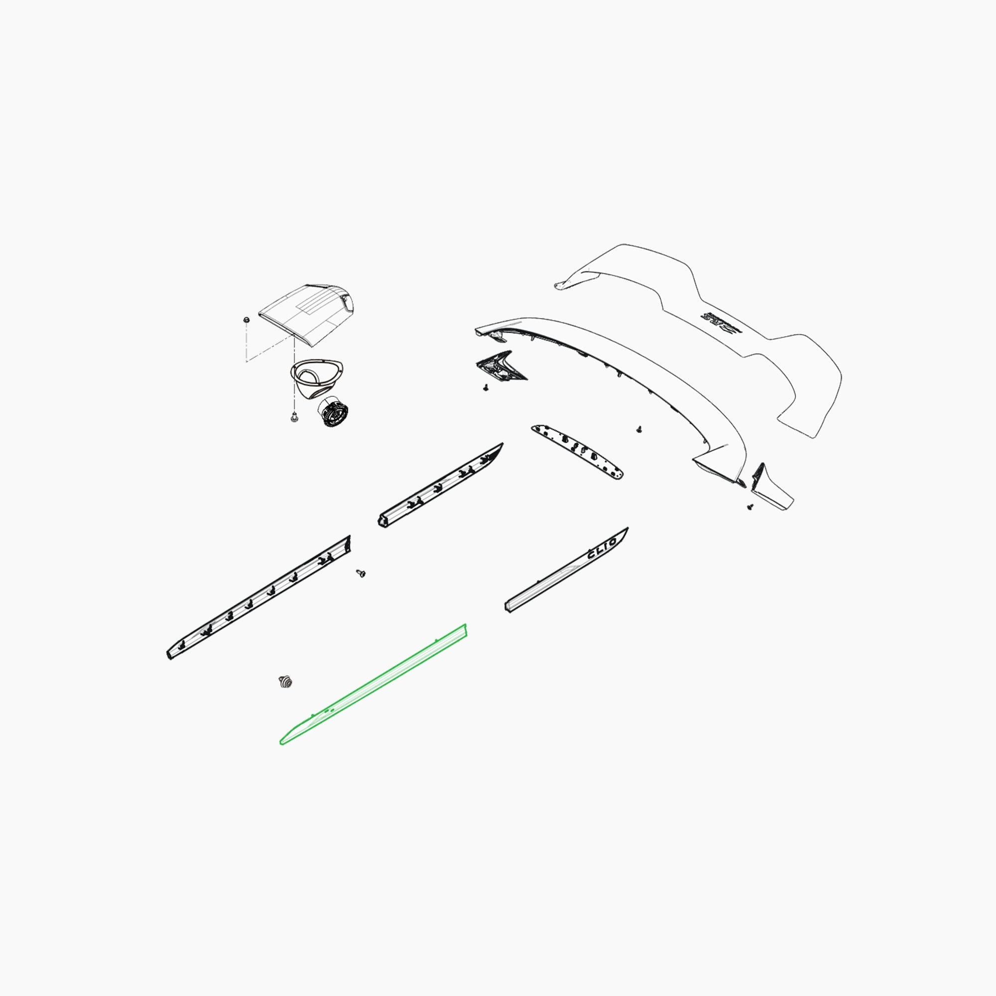 808771875R - BAGUETTE PORTE AVG-Spare Parts-Clio Cup Middle East-gpx-store