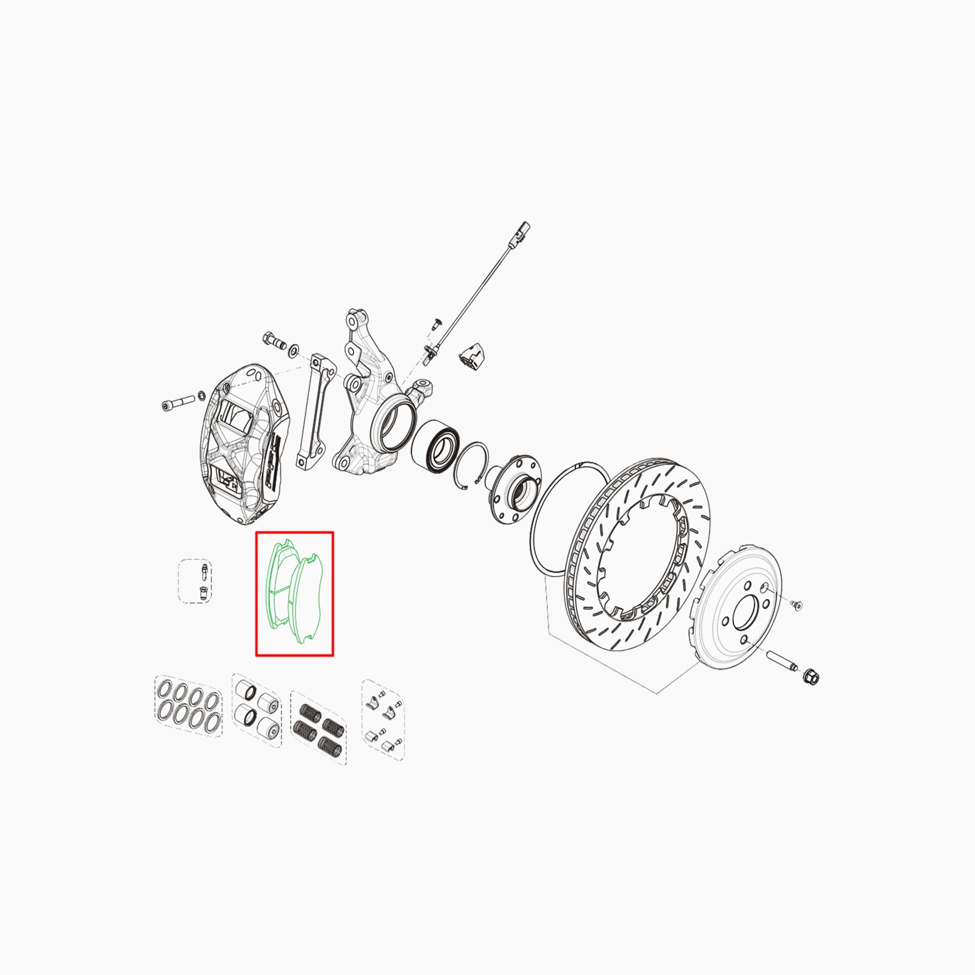 8201577772 - JEU DE 4 PLAQUETTES AVANT 011-Spare Parts-Clio Cup Middle East-gpx-store