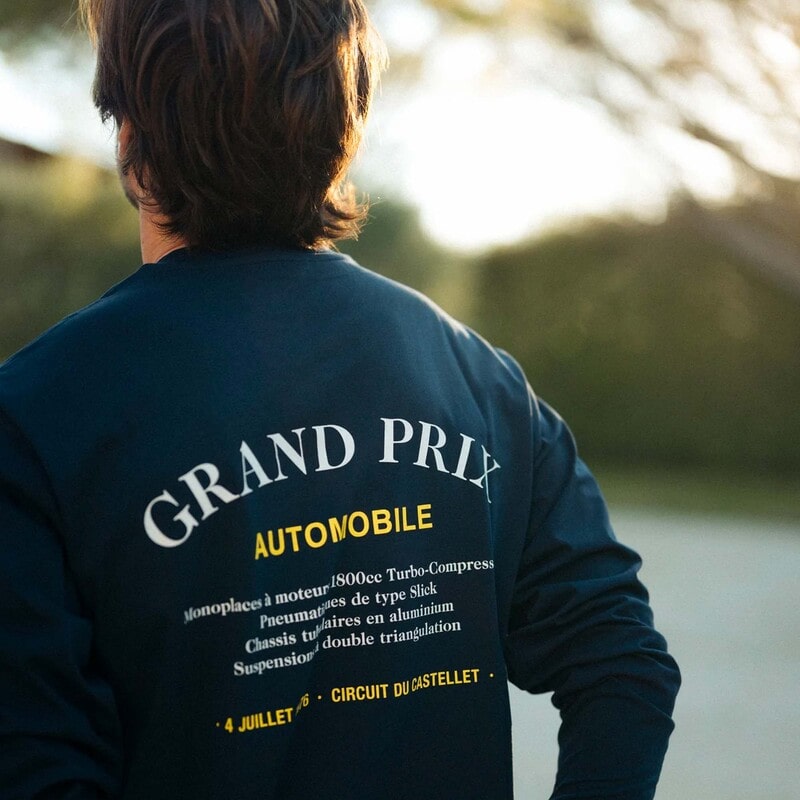 8JS | Grand Prix Long Sleeve Navy T-Shirt-T-Shirt-8JS-gpx-store