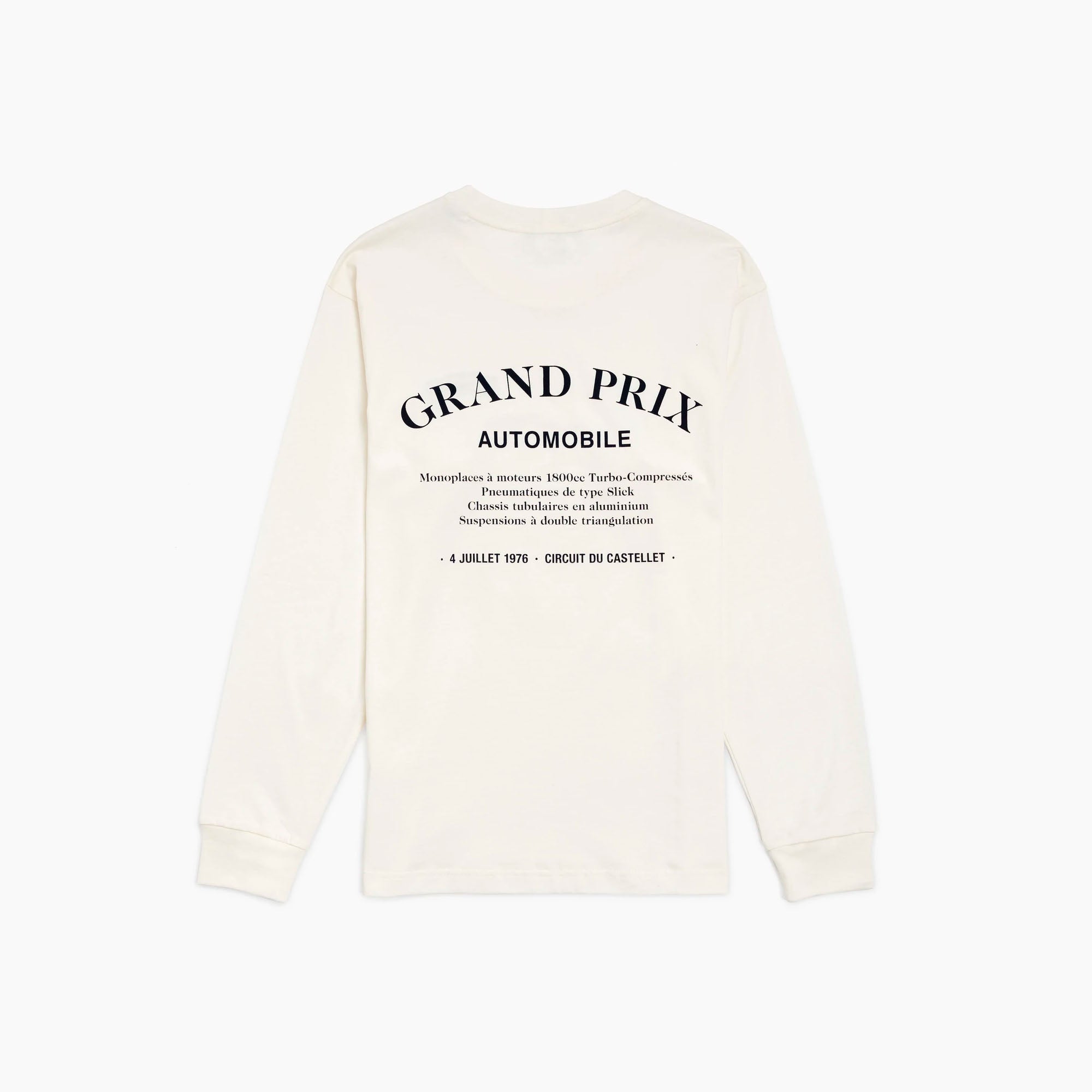8JS | Grand Prix Long Sleeve T-Shirt - Off White-T-Shirt-8JS-gpx-store