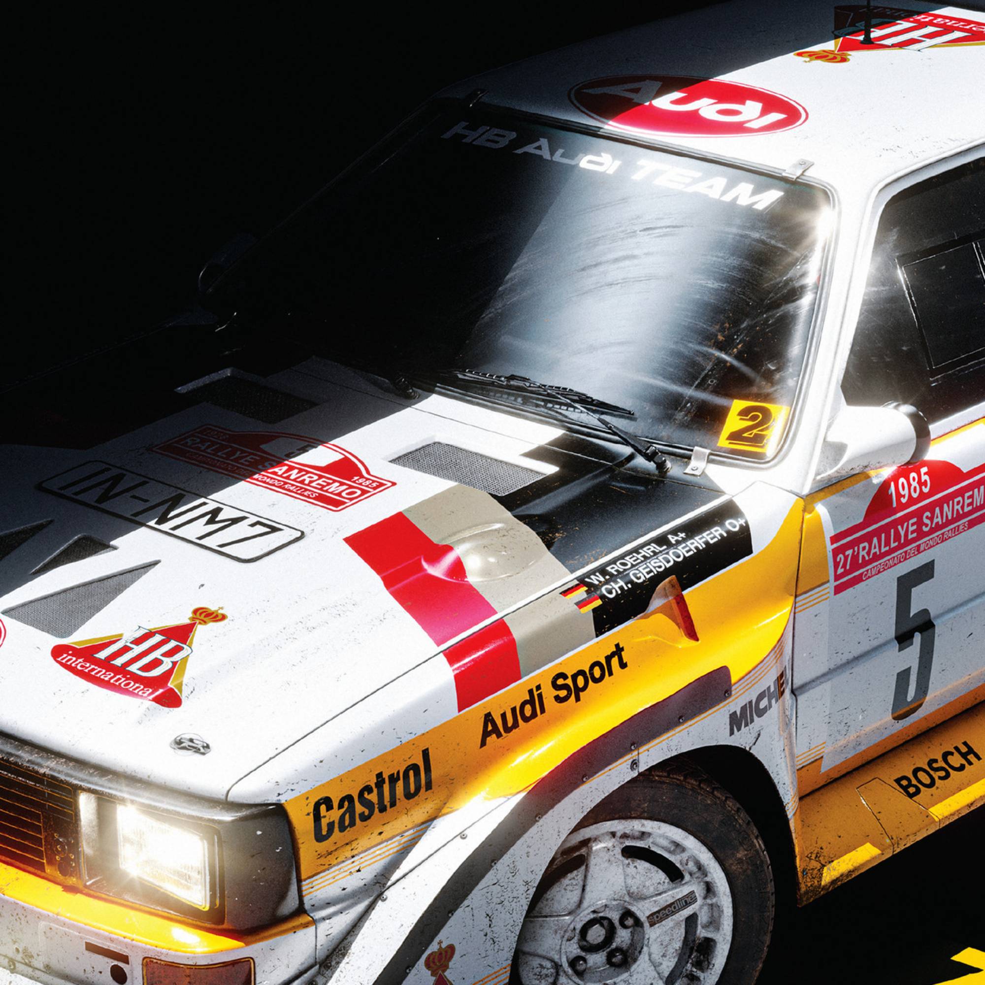 Automobilist | Audi Quattro S1 - Walter Röhrl & Christian Geistdörfer - Shadow - San Remo - 1985 | Limited Edition-Poster-Automobilist-gpx-store