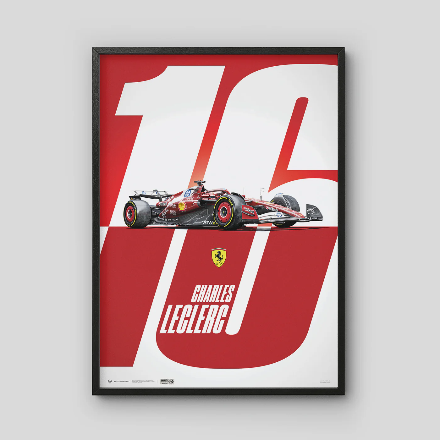 Automobilist | Charles Leclerc - Ferrari SF-25 - Homage to Monaco-Poster-Automobilist-gpx-store