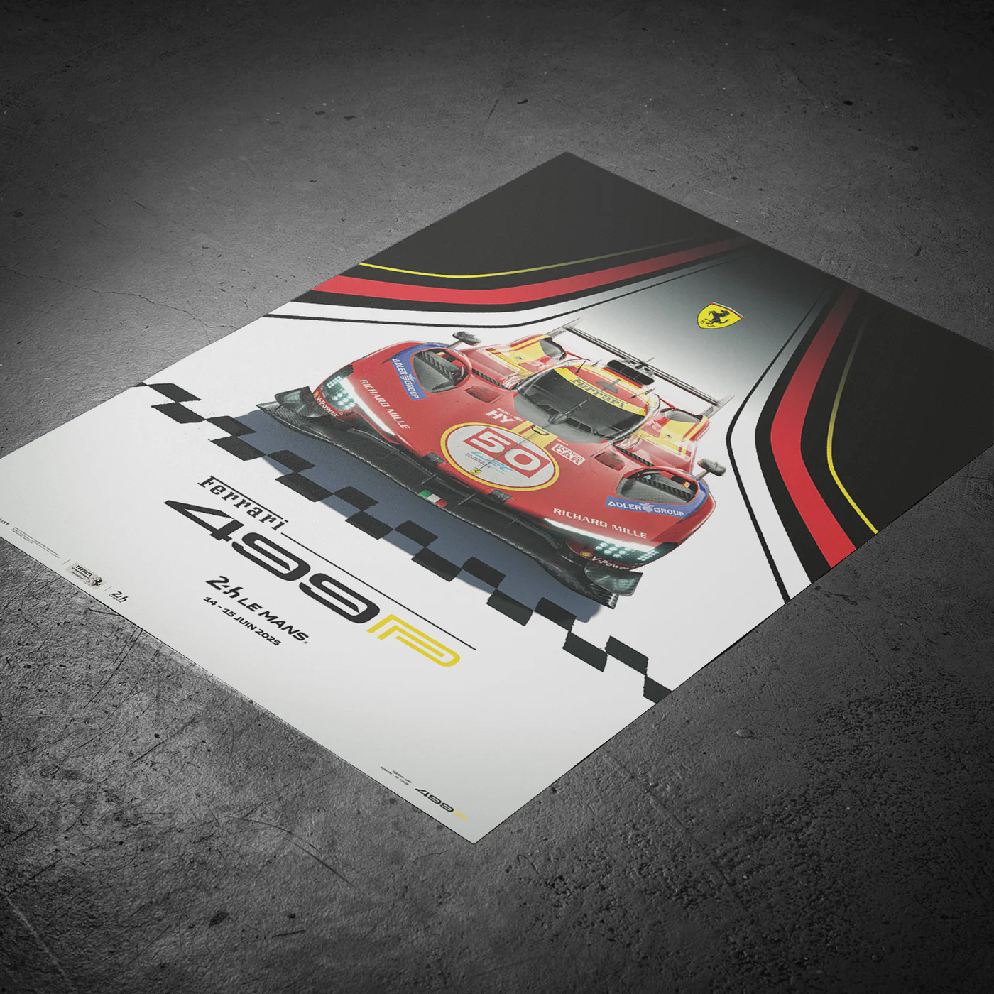 Automobilist | Ferrari 499P – 24 Hours of Le Mans 2025 Official Poster-Poster-Automobilist-gpx-store