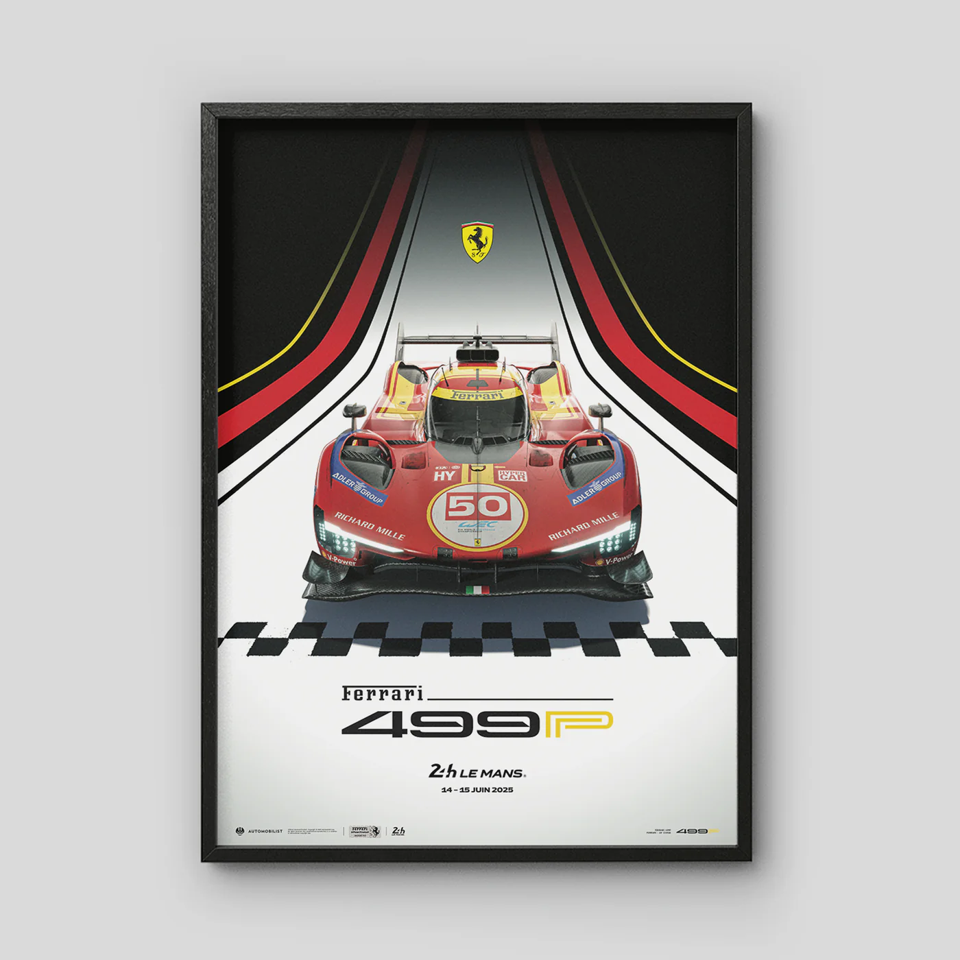 Automobilist | Ferrari 499P – 24 Hours of Le Mans 2025 Official Poster-Poster-Automobilist-gpx-store