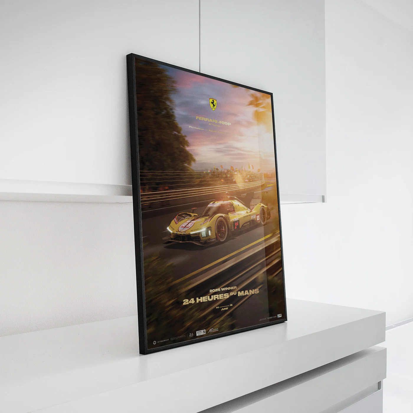 Automobilist | Ferrari 499P AF Corse - 24 Heures du Mans 2025 Winner Poster-Poster-Automobilist-gpx-store