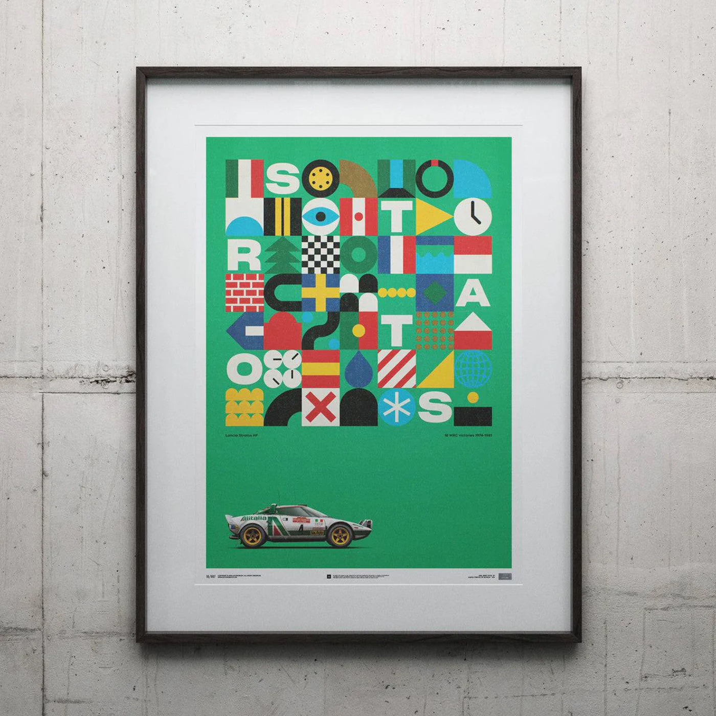 Automobilist | Lancia Stratos HF 1976 Alitalia Green Poster-Poster-Automobilist-gpx-store