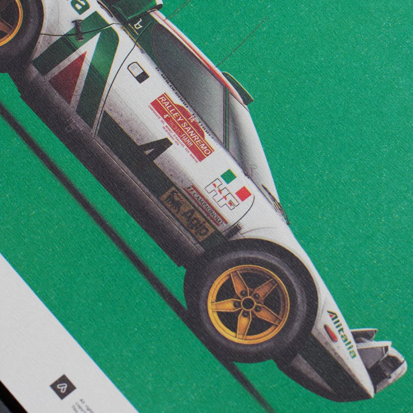 Automobilist | Lancia Stratos HF 1976 Alitalia Green Poster-Poster-Automobilist-gpx-store