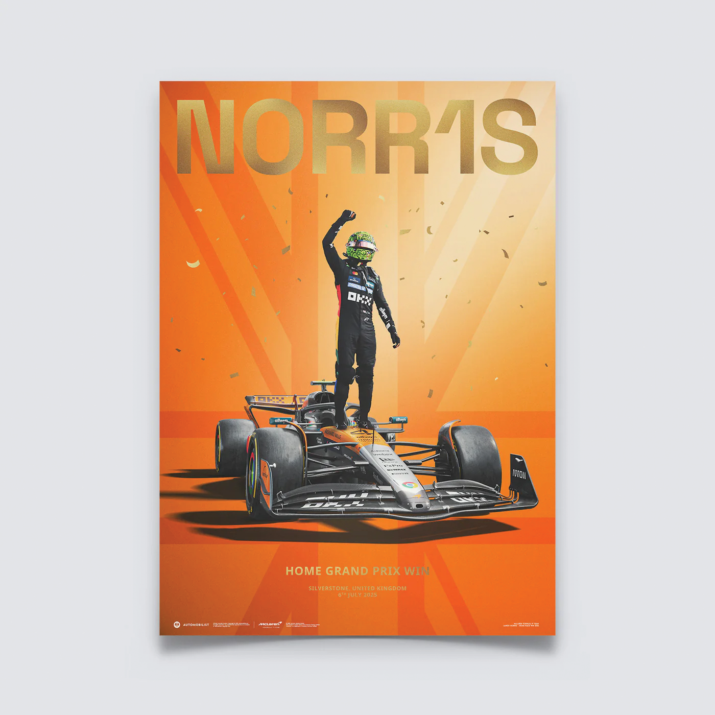 Automobilist | Lando Norris Silverstone 2025 Grand Prix Win Poster-Poster-Automobilist-gpx-store