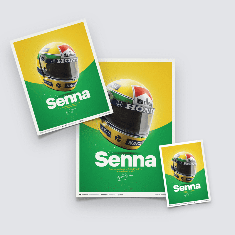 Automobilist | McLaren MP4/4 - Ayrton Senna - Helmet - San Marino GP - 1988 | Limited Edition-Poster-Automobilist-gpx-store