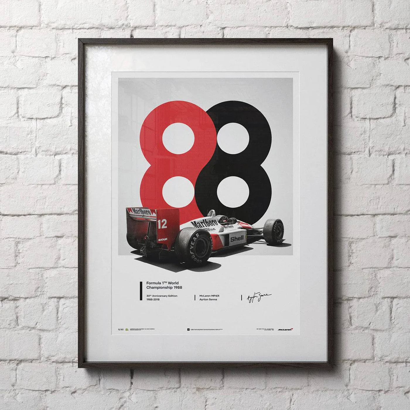 Automobilist | McLaren MP4/4 - Ayrton Senna San Marino GP 1988-Poster-Automobilist-gpx-store