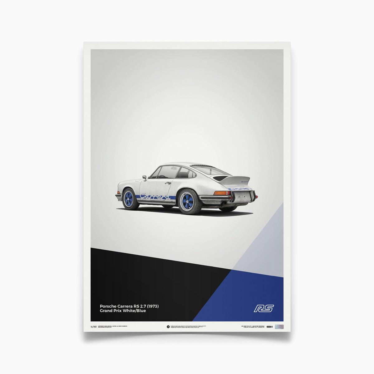 Automobilist | Porsche 911 RS White Limited Poster-Poster-Automobilist-gpx-store