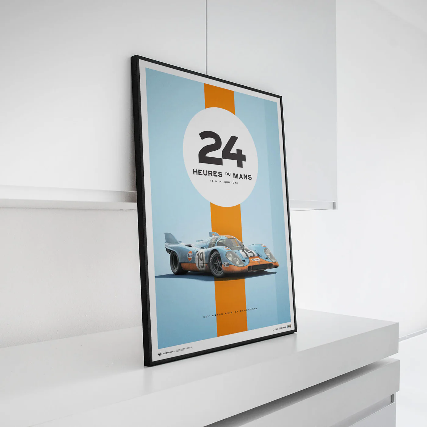 Automobilist | Porsche 917 - Gulf - 24h Heures du Mans Poster-Poster-Automobilist-gpx-store