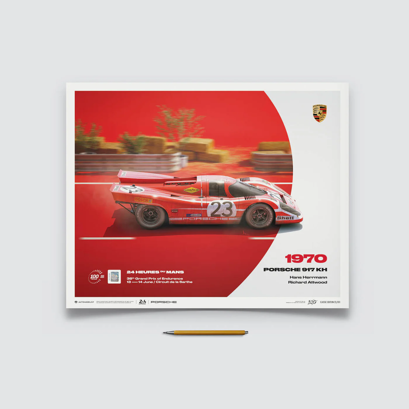 Automobilist | Porsche 917 KH - 1970 100th Anniversary - 24h Le Mans Poster-Poster-Automobilist-gpx-store