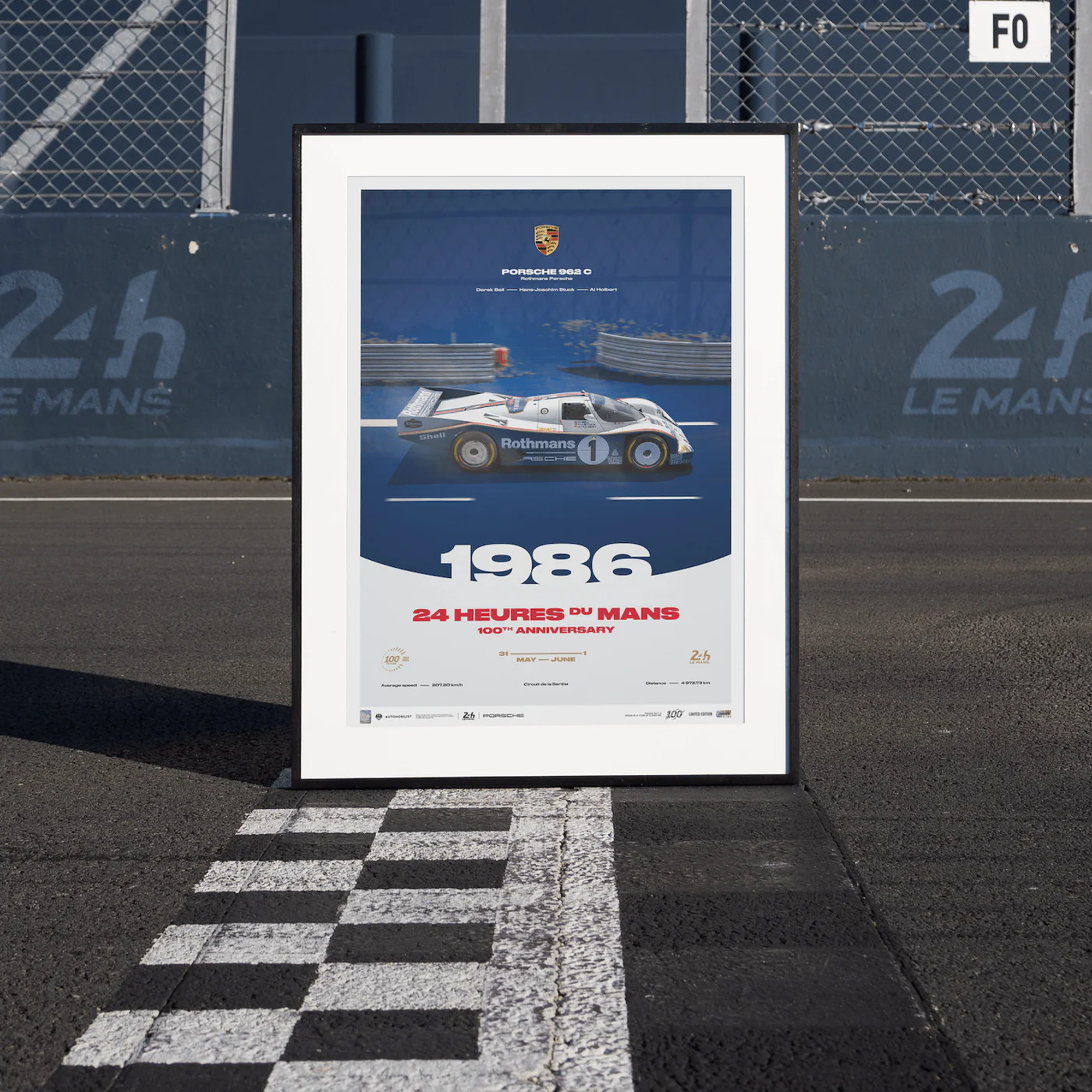 Automobilist | Porsche 962 C 1986 100th Anniversary 24h Le Mans Poster-Poster-Automobilist-gpx-store