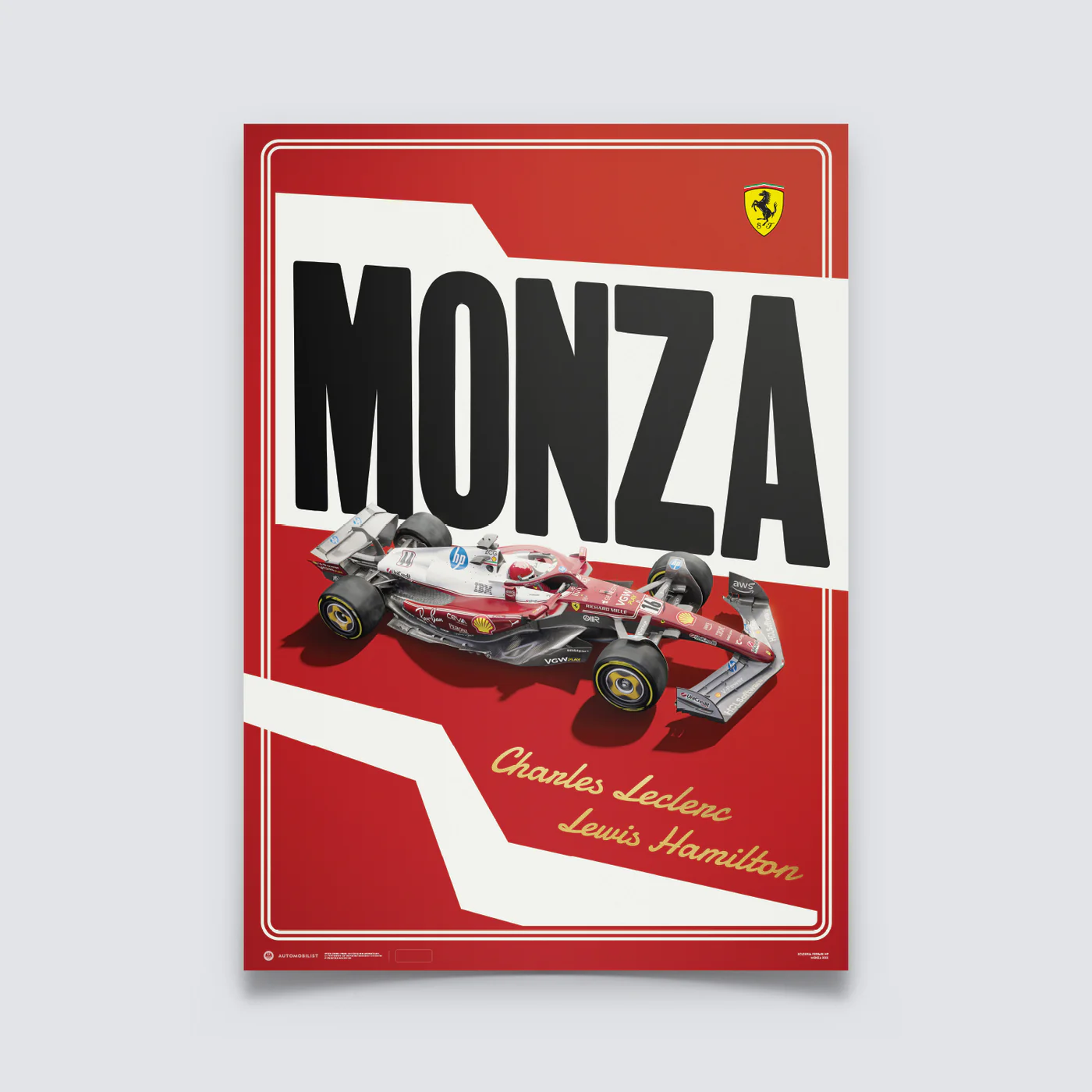 Automobilist | Scuderia Ferrari HP - SF-25 Monza special livery 2025 Official Poster-Poster-Automobilist-gpx-store