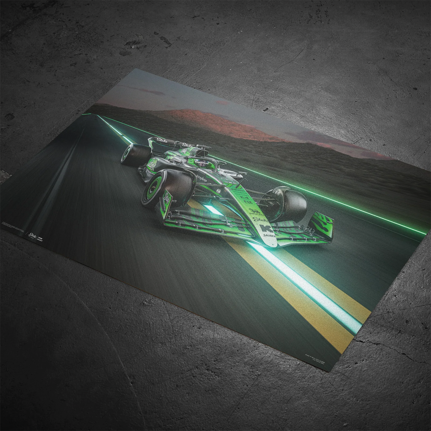 Automobilist | Stake F1 Team Kick Sauber - Las Vegas 2024 Poster-Poster-Automobilist-gpx-store
