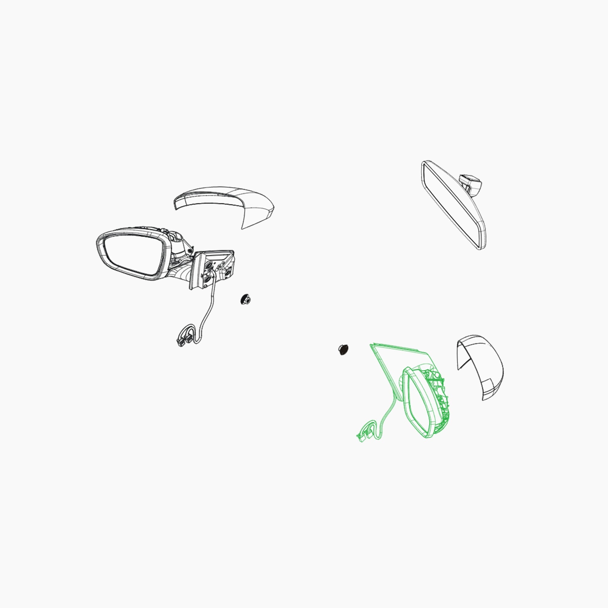 BJA0000070 - RETROVISEUR DROIT-Spare Parts-Clio Cup Middle East-gpx-store