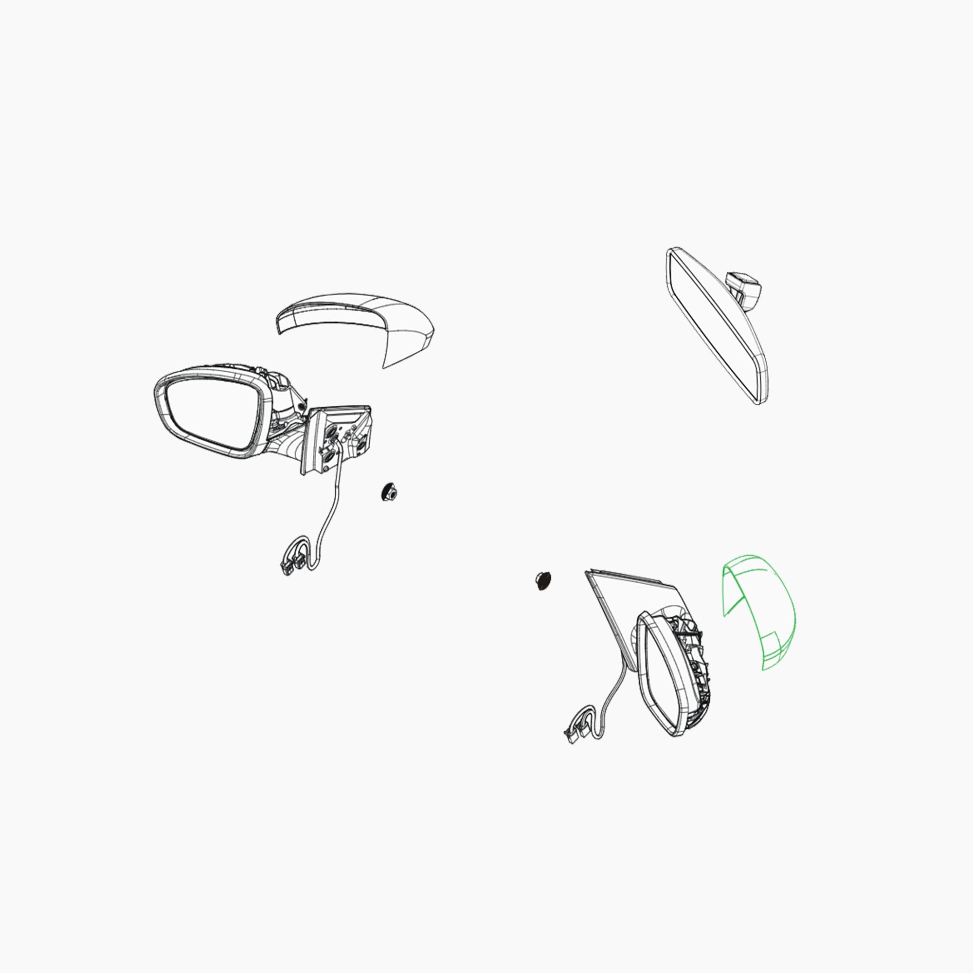 BJA0000072 - COQUILLE RETROVISEUR D-Spare Parts-Clio Cup Middle East-gpx-store