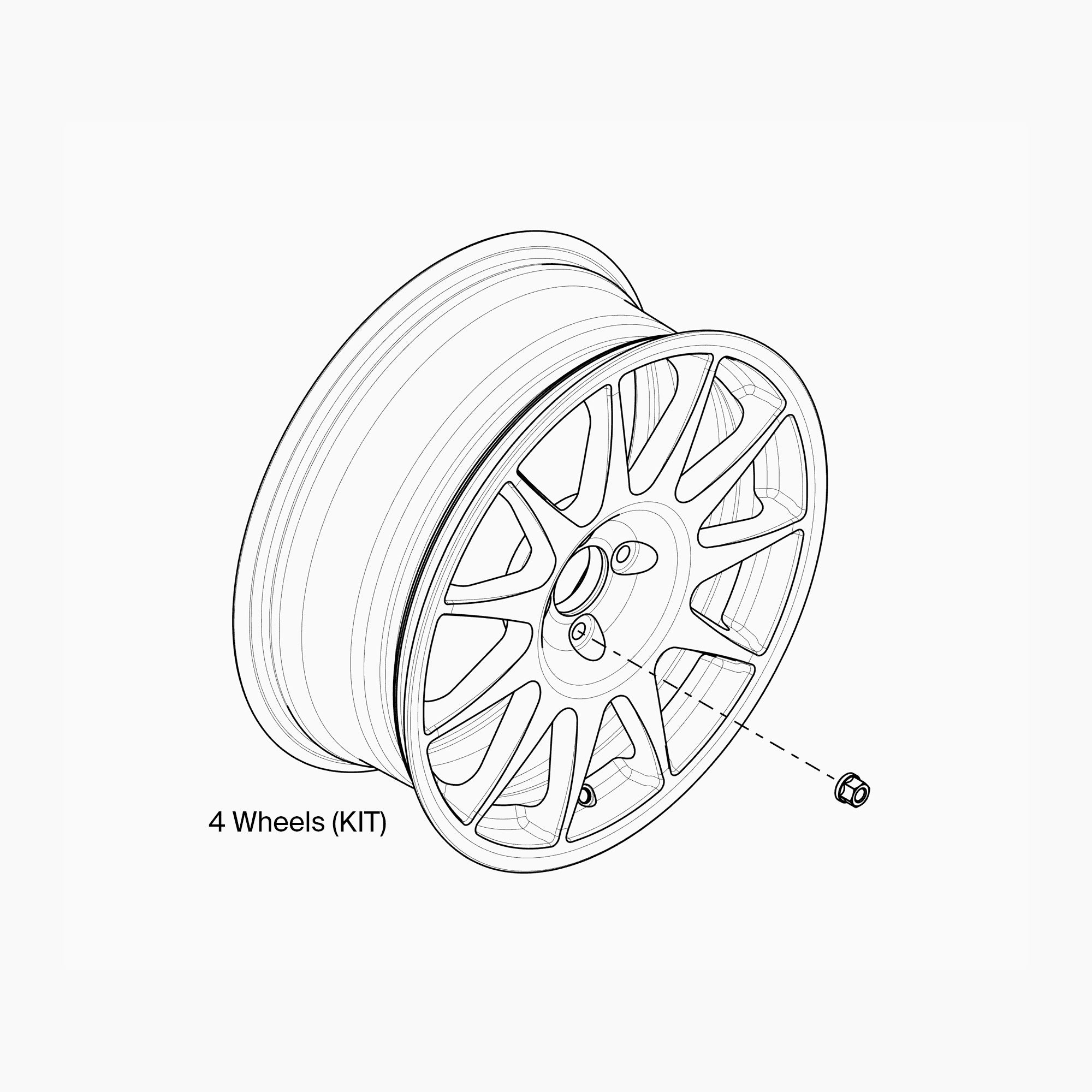 BJA0000236 - KIT 4 JANTES CUP-Spare Parts-Clio Cup Middle East-gpx-store