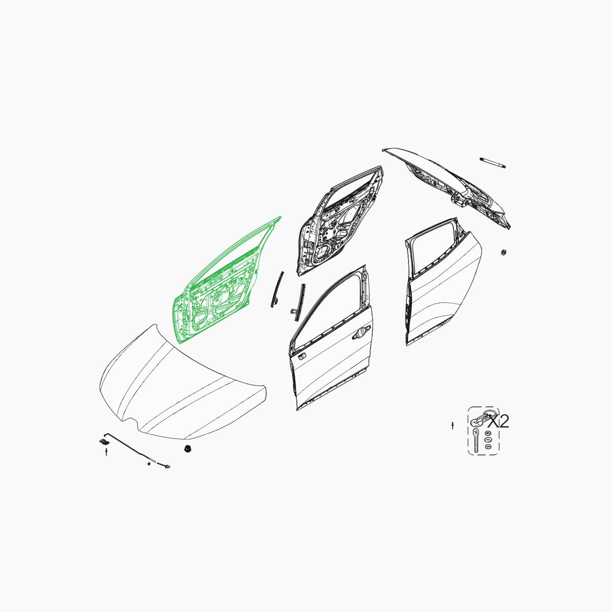 BJA0000249 - PORTE AVD-Spare Parts-Clio Cup Middle East-gpx-store