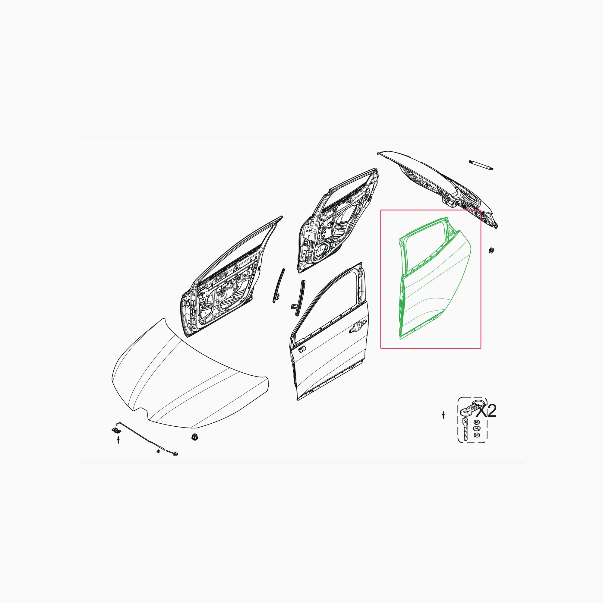 BJA0000250 - PORTE ARG-Spare Parts-Clio Cup Middle East-gpx-store